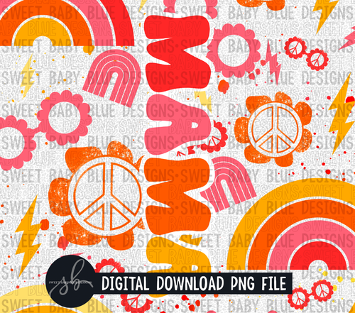 Mama- Retro- 20 oz. skinny tumbler- 2022 -PNG file- Digital Download