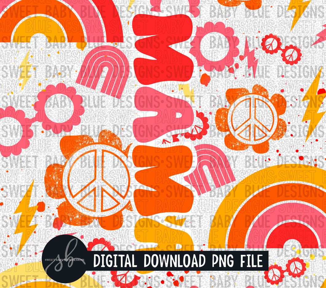 Mama- Retro- 20 oz. skinny tumbler- 2022 -PNG file- Digital Download