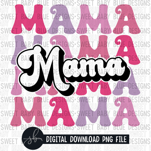 Mama- Stacked- Valentine's Day - 2022 - PNG file- Digital Download