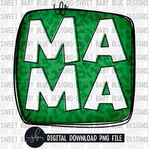 Mama- St. Patrick's day- leopard- 2022 - PNG file- Digital Download