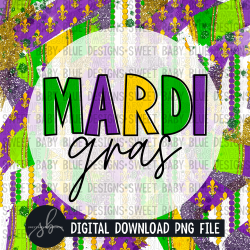 Mardi Gras-  Interactive post- PNG file- Digital Download