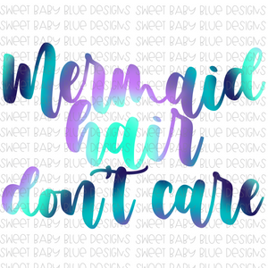 Mermaid hair don't care- Summer- Watercolor- PNG file- Digital Download