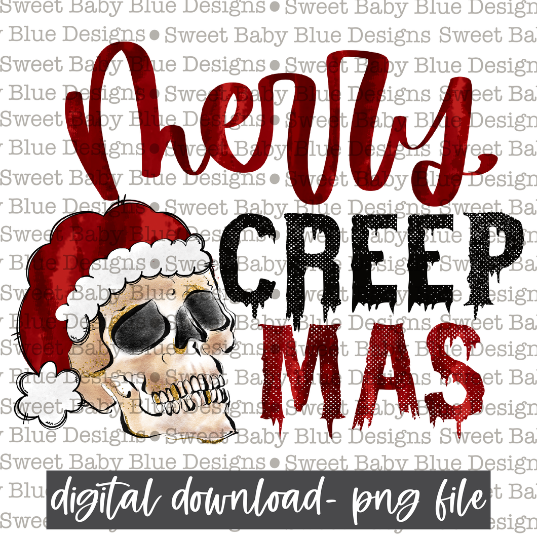 Merry creep mas- Christmas -PNG file- Digital Download
