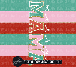 Merry mama - Glitter- Christmas- 20 oz. skinny tumbler- 2022 -PNG file- Digital Download