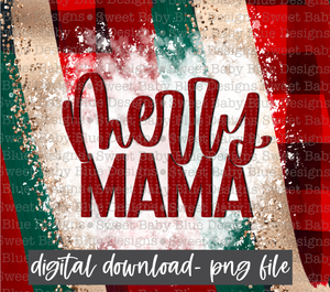 Merry mama- Christmas- 20oz skinny tumbler - PNG file- Digital Download