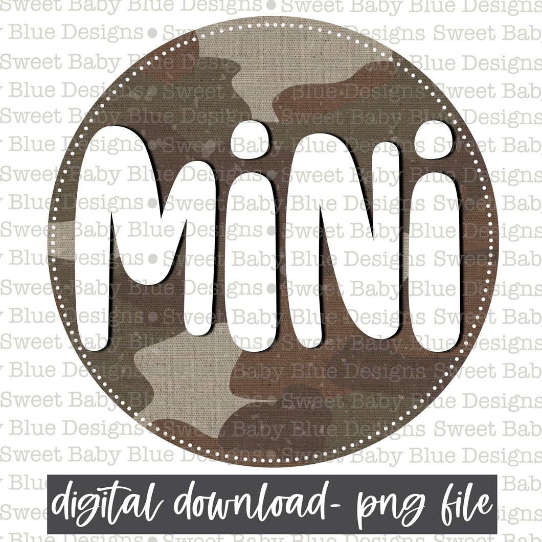 Mini- Camo- PNG file- Digital Download