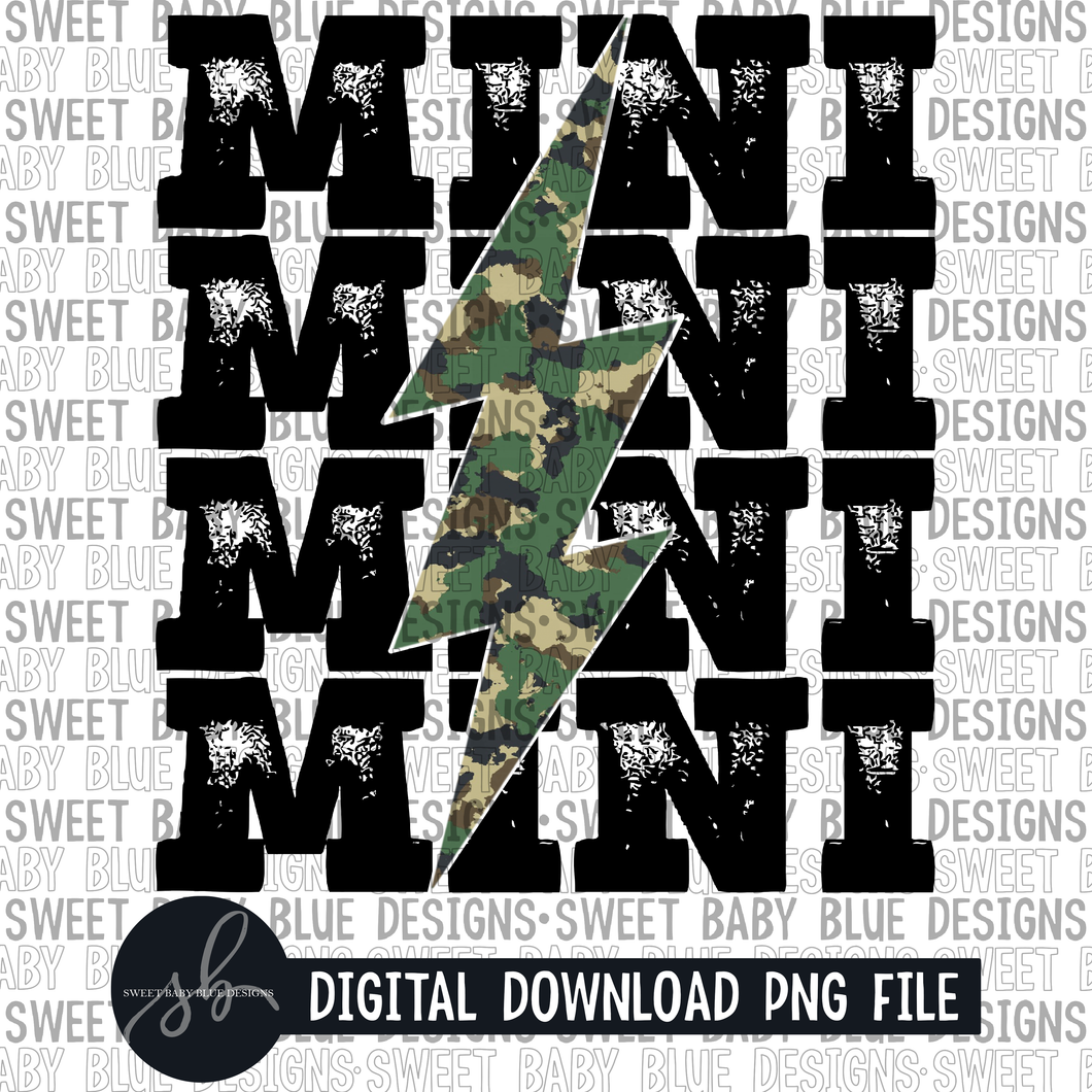 Mini- Camo- Bolt- 2022 - PNG file- Digital Download