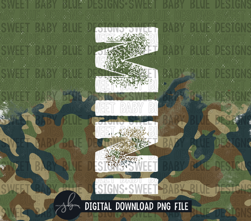 Mini- Camo- 20 oz. skinny tumbler- 2022 -PNG file- Digital Download
