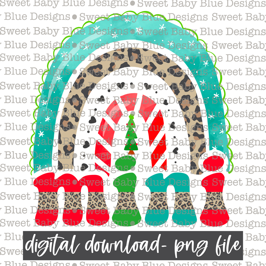 Mini- Christmas- Rainbow- 2021- PNG file- Digital Download