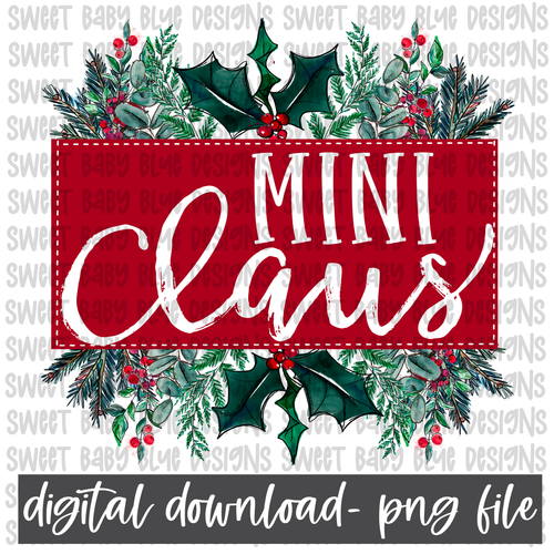 Mini Claus- Christmas- PNG file- Digital Download