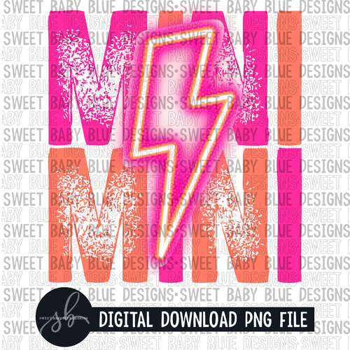 Mini- Colorful- Bolt- 2022 - PNG file- Digital Download