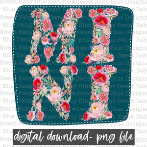 Mini - Floral- PNG file- Digital Download