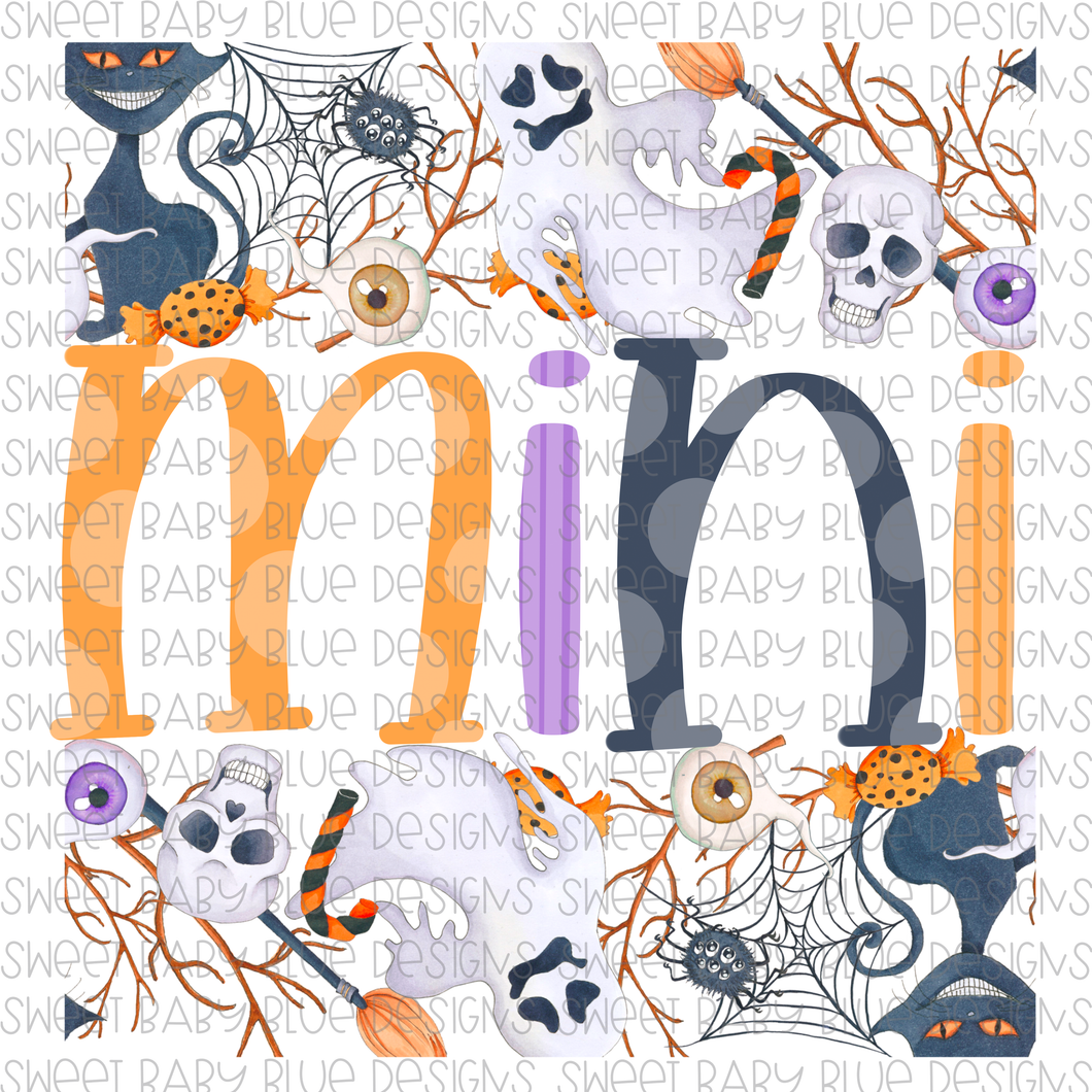 Mini- Halloween Frame- PNG file- Digital Download