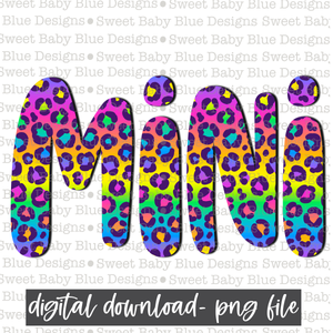 Mini- Leopard- PNG file- Digital Download