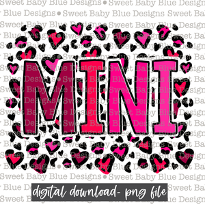 Mini- Leopard heart - 2021- Valentines day- PNG file- Digital Download