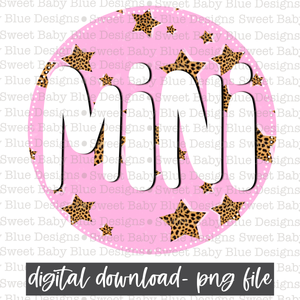 Mini- Leopard stars -PNG file- Digital Download