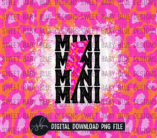 Mini pink leopard- 20 oz. skinny tumbler- 2022 -PNG file- Digital Download