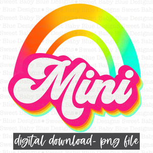 Mini- Rainbow- PNG file- Digital Download