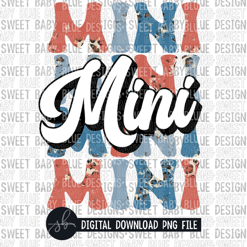 Mini- Stacked- Leopard- 4th of July- Summer- 2022- PNG file- Digital Download