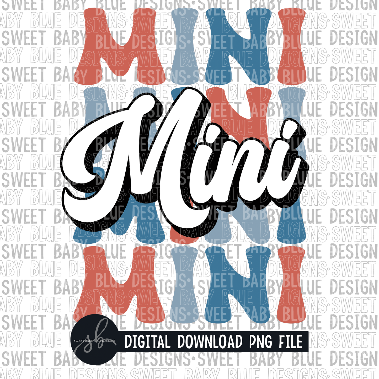 Mini- Stacked- 4th of July- Summer- 2022- PNG file- Digital Download