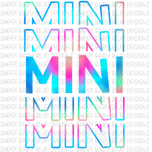 Mini- Watercolor- PNG file- Digital Download