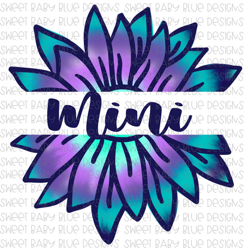 Mini- Sunflower- Watercolor- PNG file- Digital Download