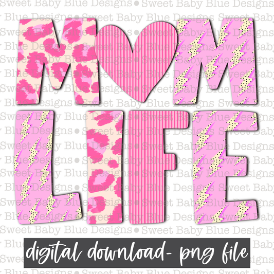 Mom life- Leopard- 2021- PNG file- Digital Download