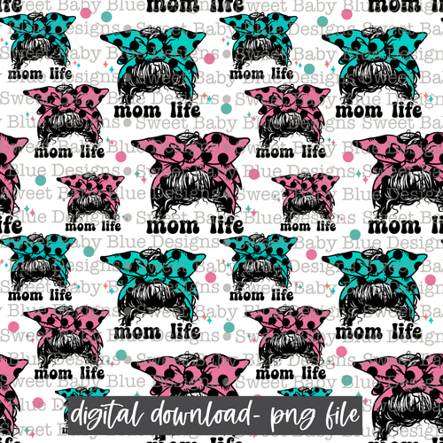 Mom life-  Digital paper-  2021- PNG file- Digital Download