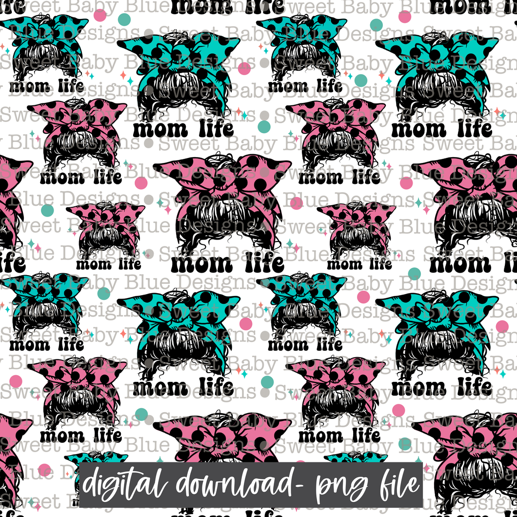 Mom life-  Digital paper-  2021- PNG file- Digital Download