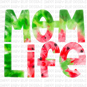 Mom life- Watermelon- PNG file- Digital Download