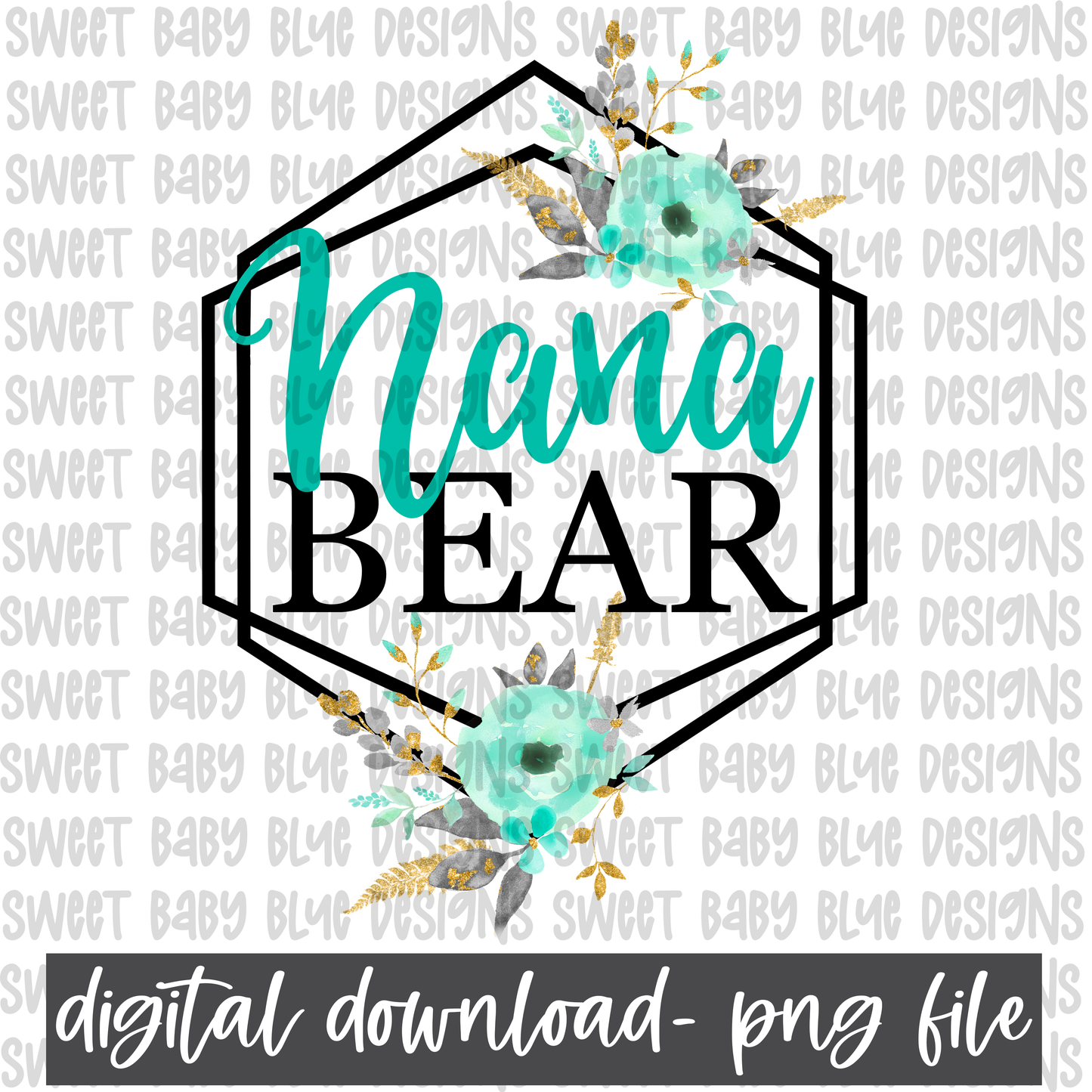Nana Bear- PNG file- Digital Download