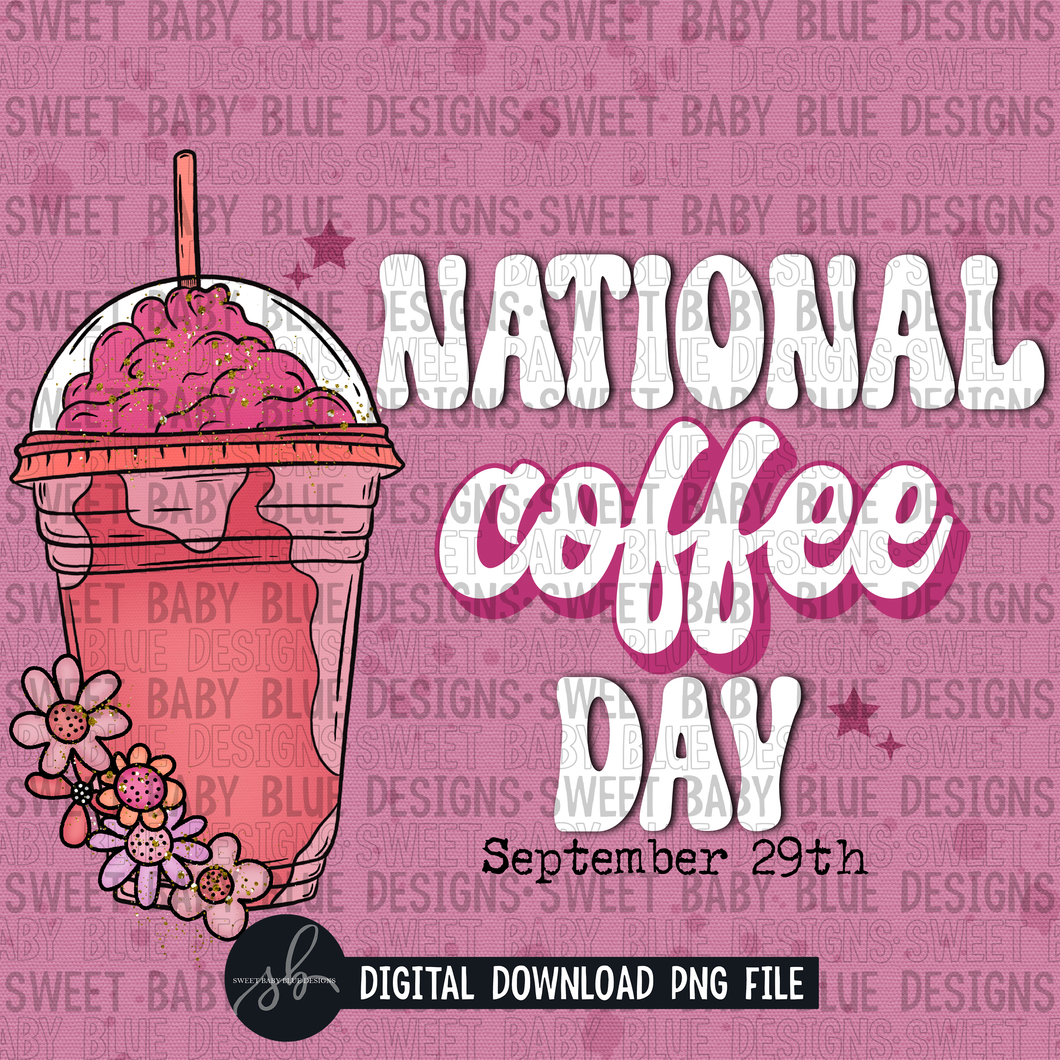 National coffee day- Interactive post- 2022- PNG file- Digital Download