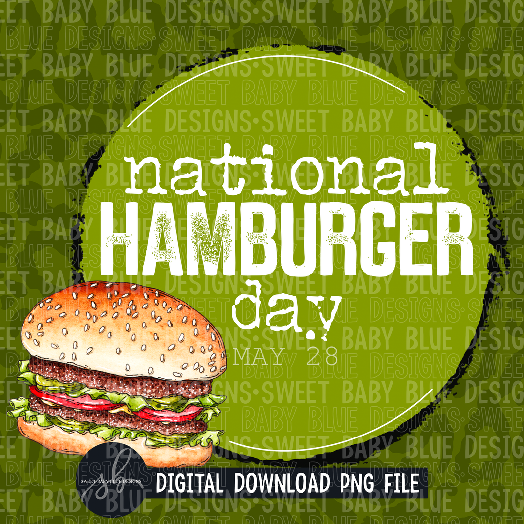National hamburger day- Interactive post- 2022- PNG file- Digital Download