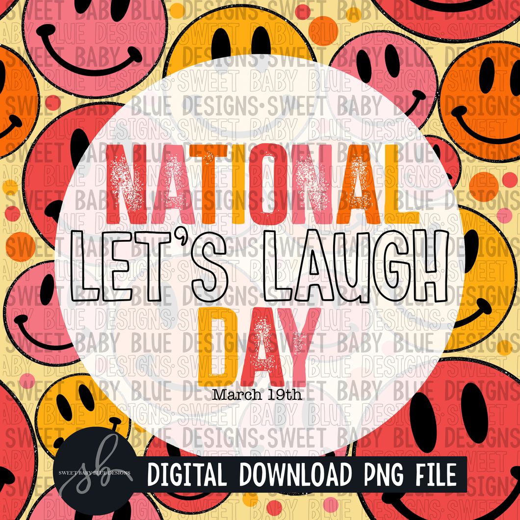 National let's laugh day - Interactive post- PNG file- Digital Download