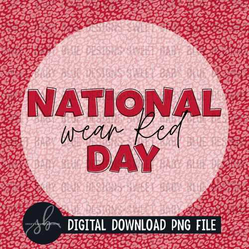 National wear red day - Interactive post - 2022 -PNG file- Digital Download