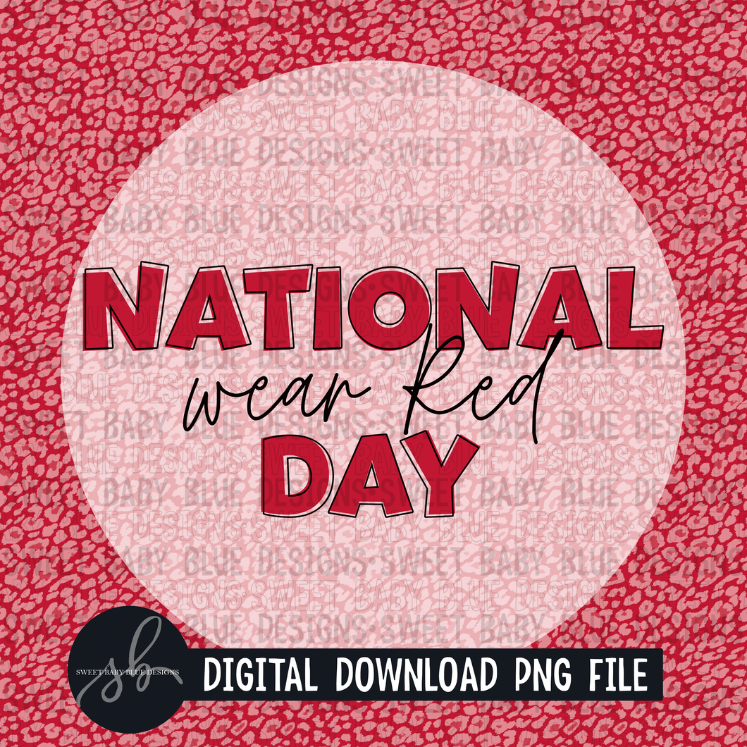 National wear red day - Interactive post - 2022 -PNG file- Digital Download
