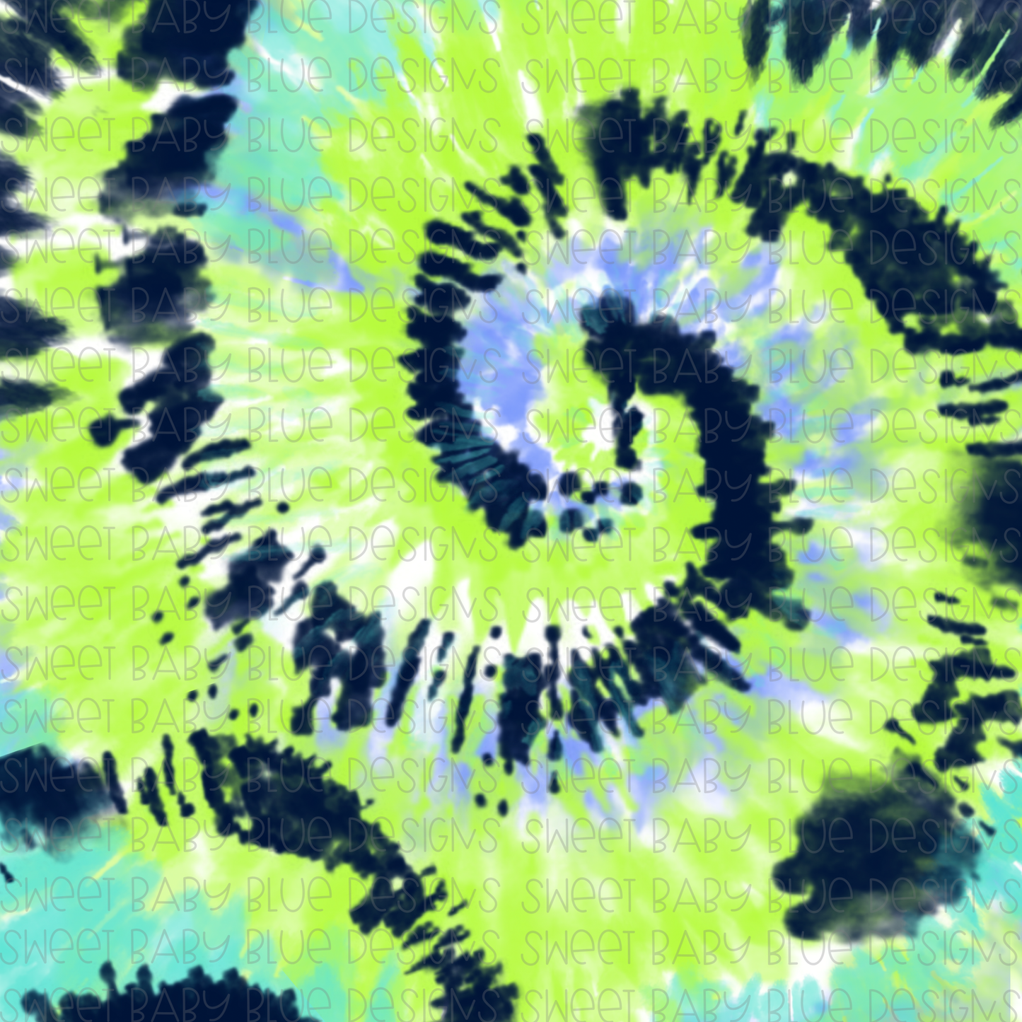 Tie- Dye- Navy- Lime Digital Paper- PNG file- Digital Download