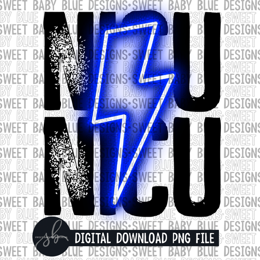 Nicu- Blue bolt- 2022 -PNG file- Digital Download