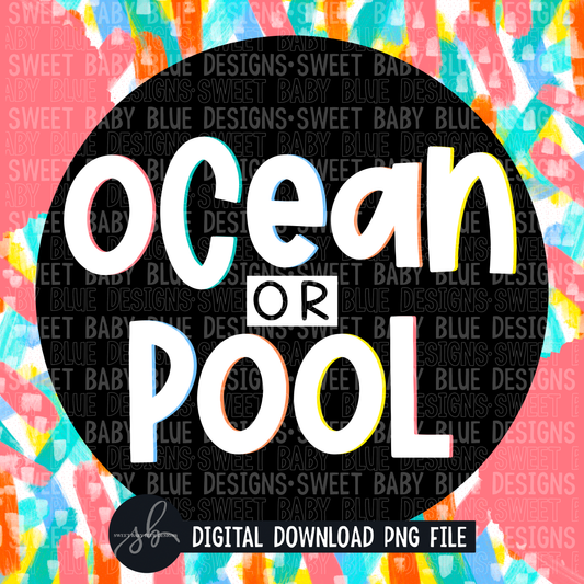 Ocean or pool- Interactive post- 2022- PNG file- Digital Download