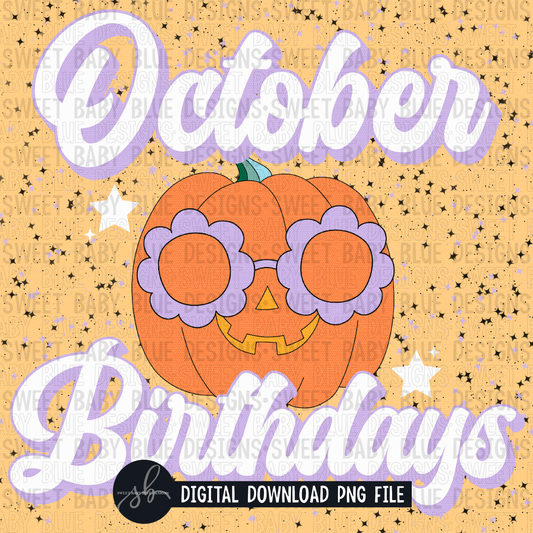 October birthdays- Interactive post- 2022- PNG file- Digital Download