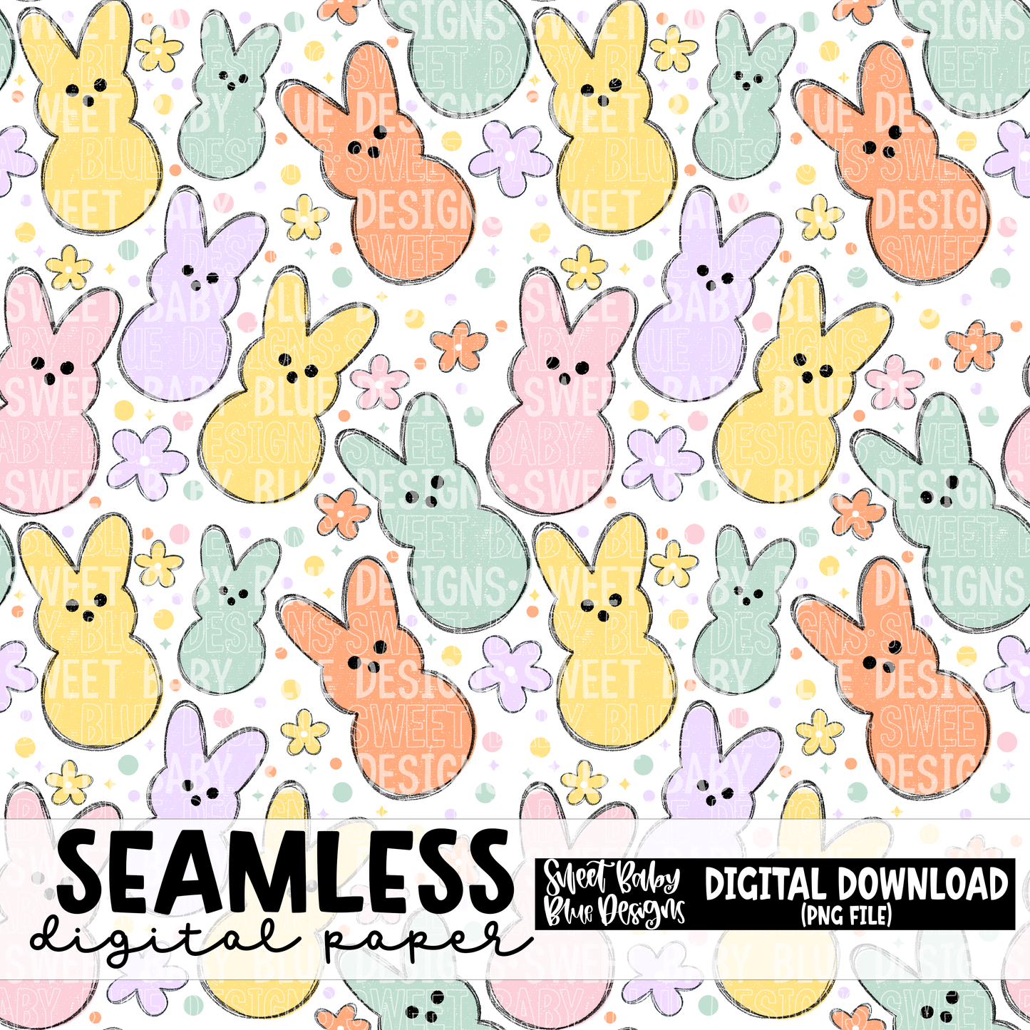 Oh for peeps sake- Easter - Seamless - Digital paper- 2023 - PNG file- Digital Download