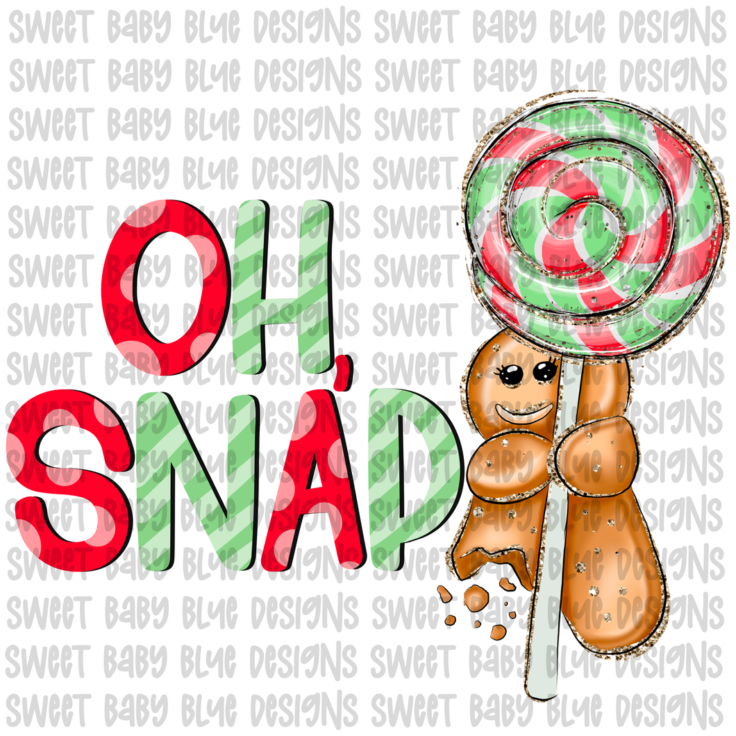 Oh snap- Christmas- PNG file- Digital Download