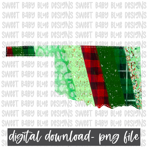 Oklahoma- Christmas- PNG file- Digital Download