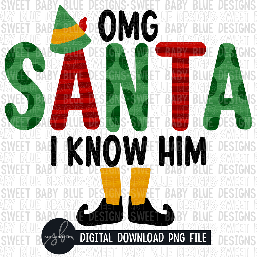 OMG Santa- Christmas - 2022- PNG file- Digital Download