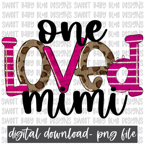 One loved mimi- Valentine's Day- PNG file- Digital Download