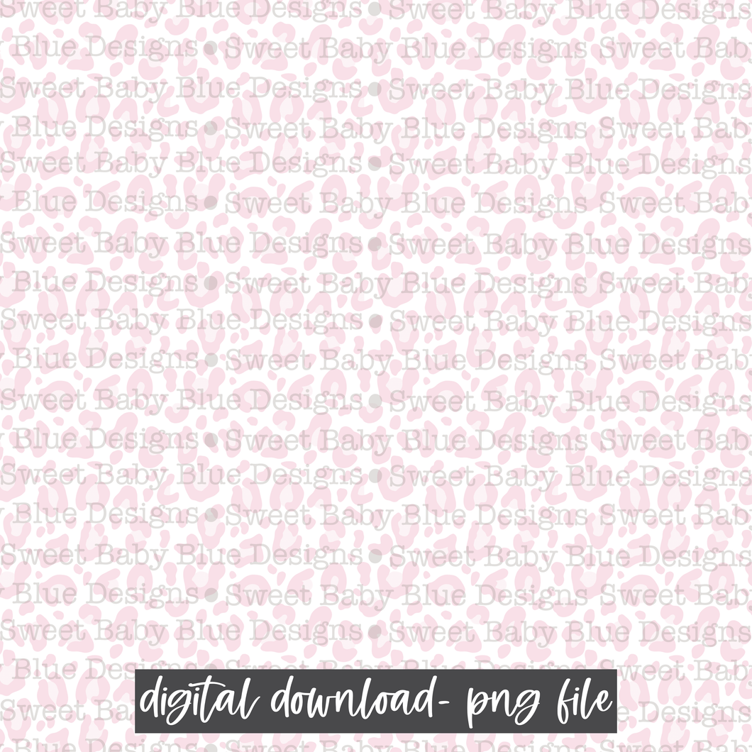 Pale pink leopard Digital Paper- 2021- PNG file- Digital Download
