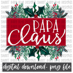Papa Claus- Christmas- PNG file- Digital Download