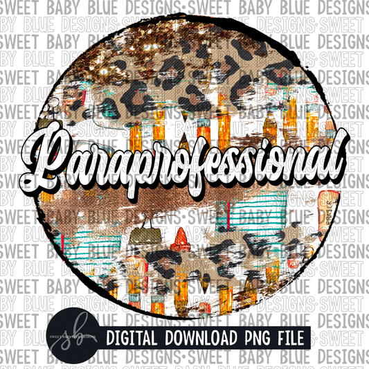 Paraprofessional- Brush circle- 2022 -PNG file- Digital Download