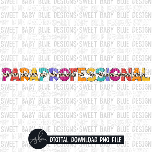 Paraprofessional- Leopard- 2022- PNG file- Digital Download