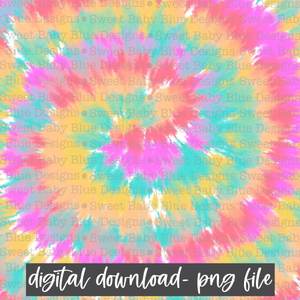 Pastel Tie Dye- Digital Paper- PNG file- Digital Download